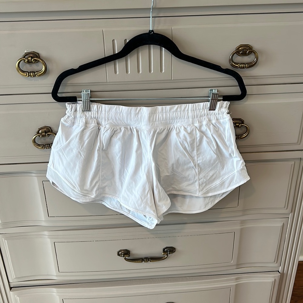 White lulu lemon shorts
